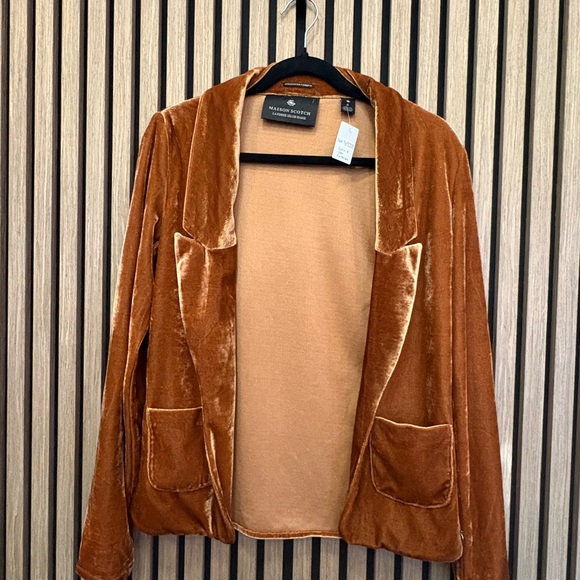 Scotch & Soda Jackets & Blazers - Scotch & Soda Velvet Blazer in Warm Brown